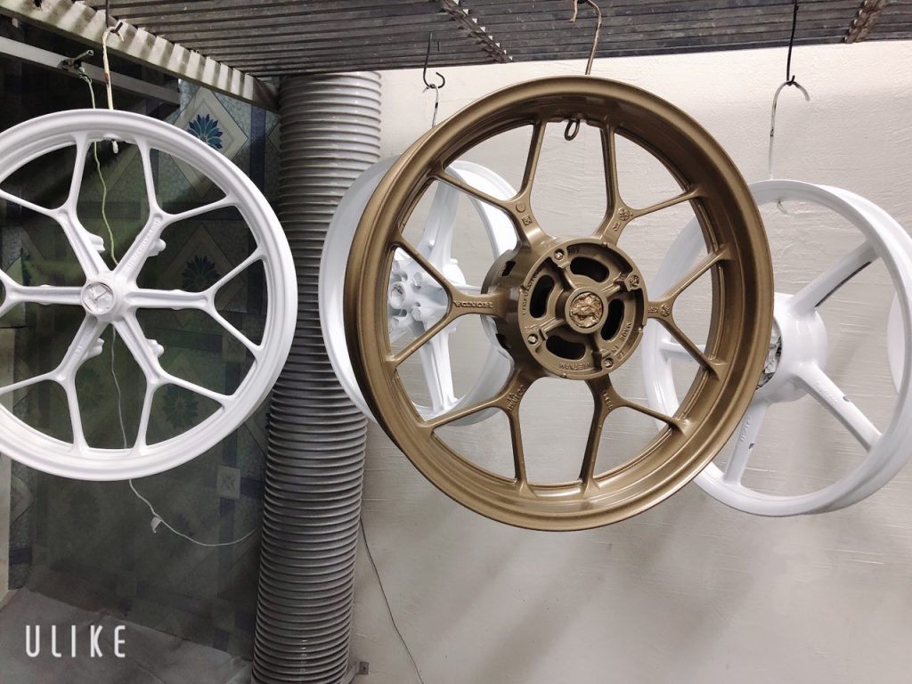 hướng dẫn sơn tĩnh điện mâm xe từng bước